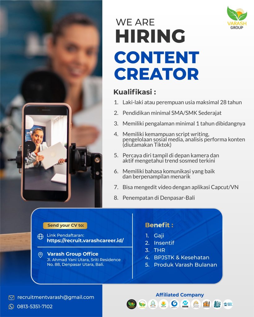 Lowongan Pekerjaan Content Creator