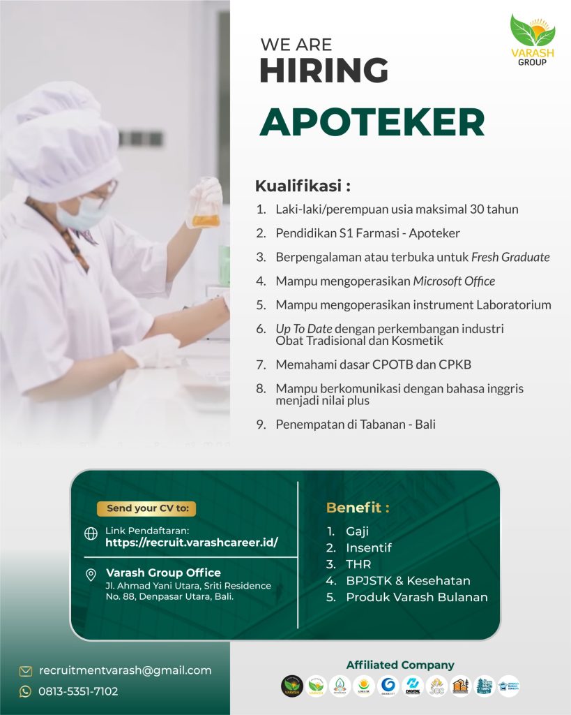 Lowongan Pekerjaan Team Apoteker